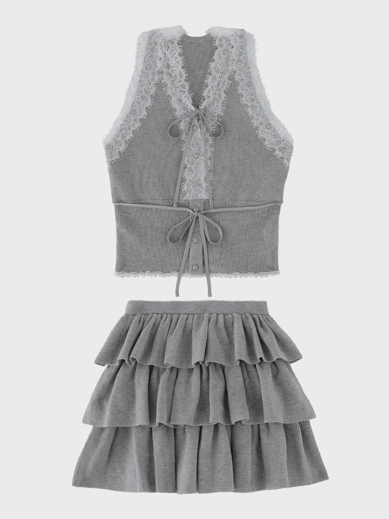 【Pre Order】Ribbon lace fit line setup(eme11083)