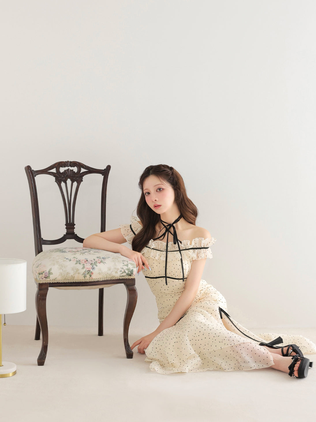 model：160cm　(size：F　color：Ivory)