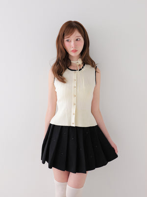 model：162cm　(size：F　color：Ivory×Black)