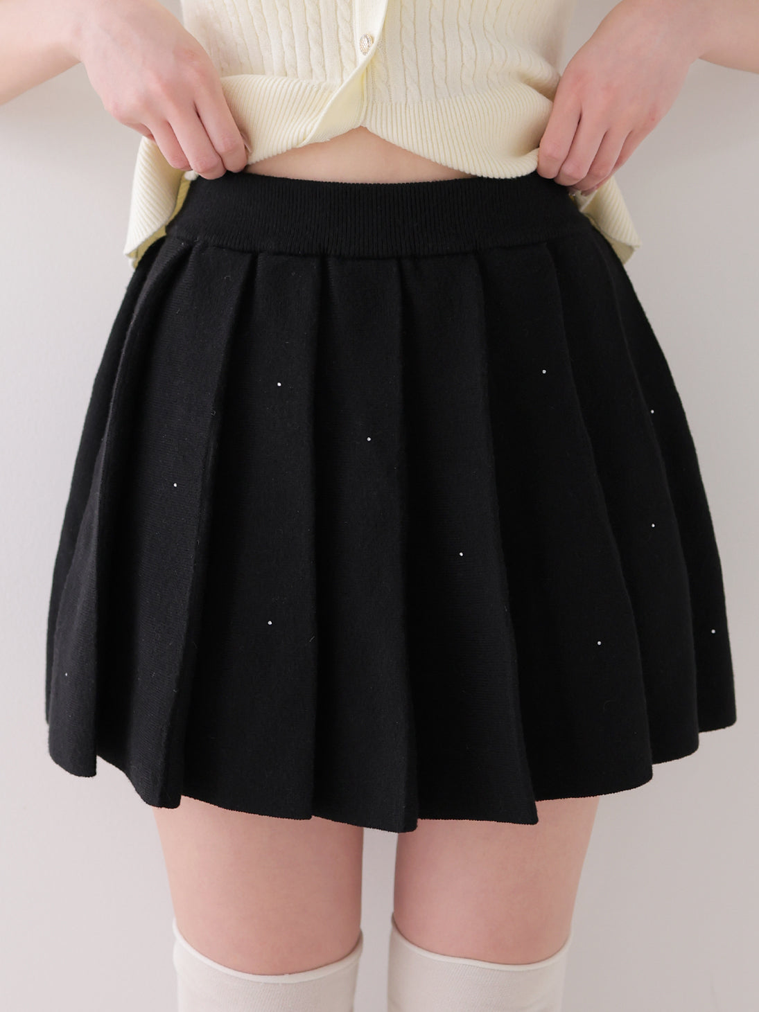 【Pre Order】Rose brooch piping knit setup(eme11084)