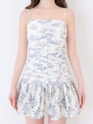 Toile flower gather mini onepiece(eme11086)