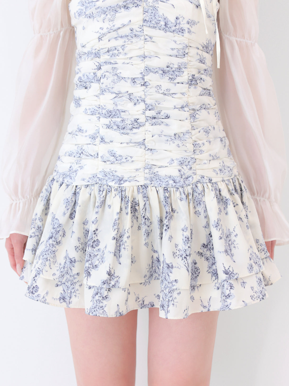 Toile flower gather mini onepiece(eme11086)