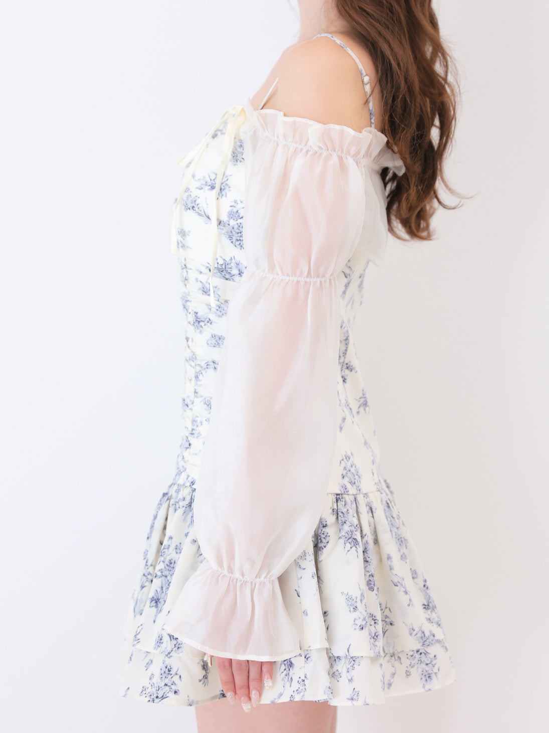 Toile flower gather mini onepiece(eme11086)
