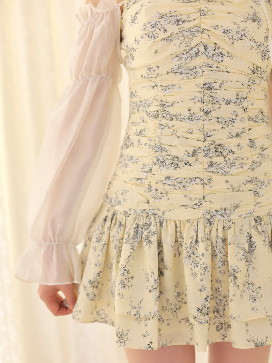 エムエメ　Toile flower gather mini onepiece Toile flower gather mini onepiece(eme11086) – M me eme