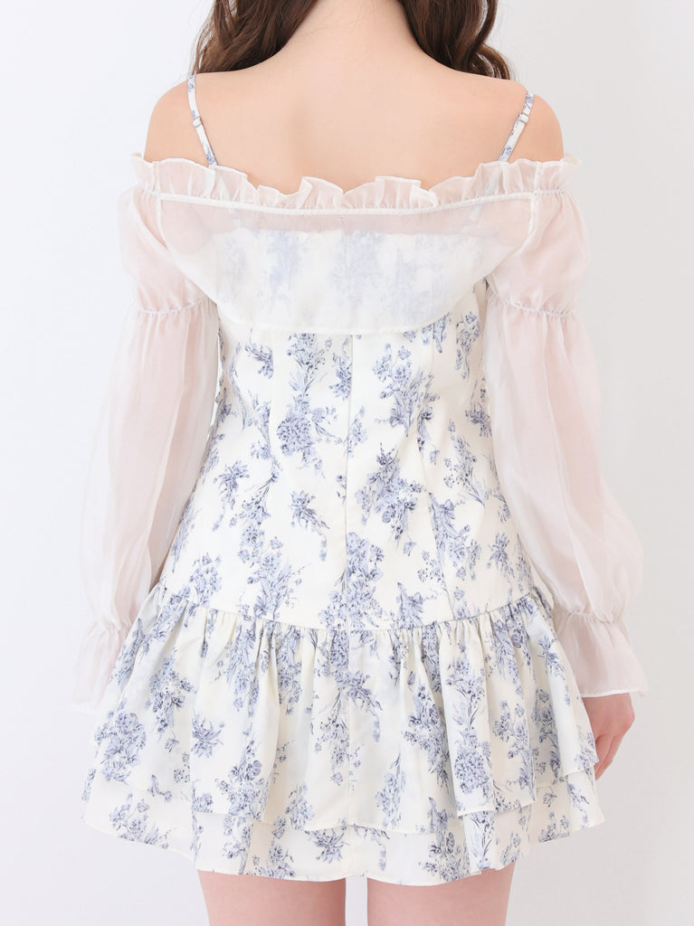 Toile flower gather mini onepiece(eme11086)