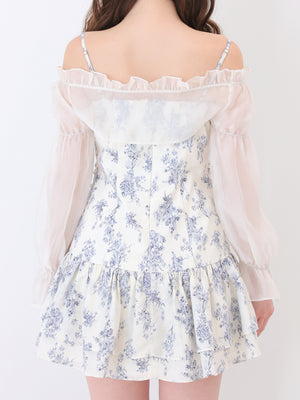 Toile flower gather mini onepiece(eme11086)
