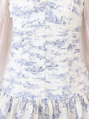 Toile flower gather mini onepiece(eme11086)