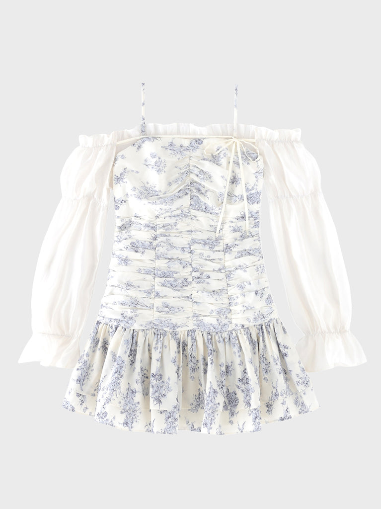 Toile flower gather mini onepiece(eme11086)