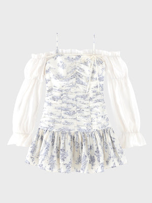 Toile flower gather mini onepiece(eme11086)