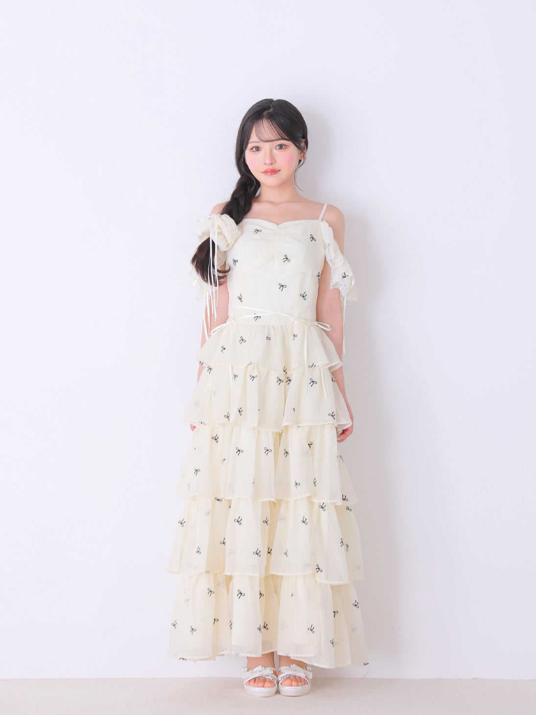 model：150cm　(size：F　color：Ivory)