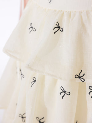【Pre Order】Lame chiffon ribbon slit onepiece(eme11087)