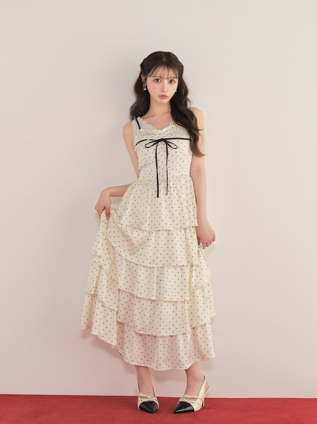 model：160cm　(size：F　color：Ivory)