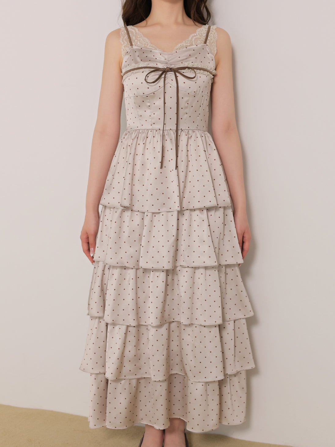 model：160cm　(size：F　color：Beige)