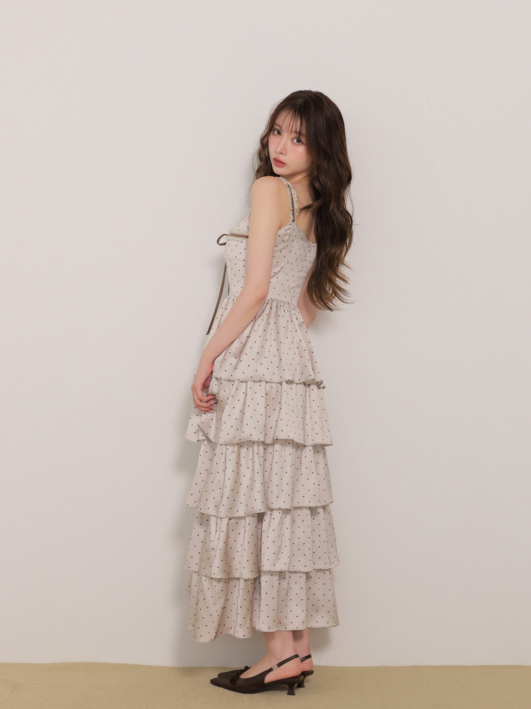 model：160cm　(size：F　color：Beige)