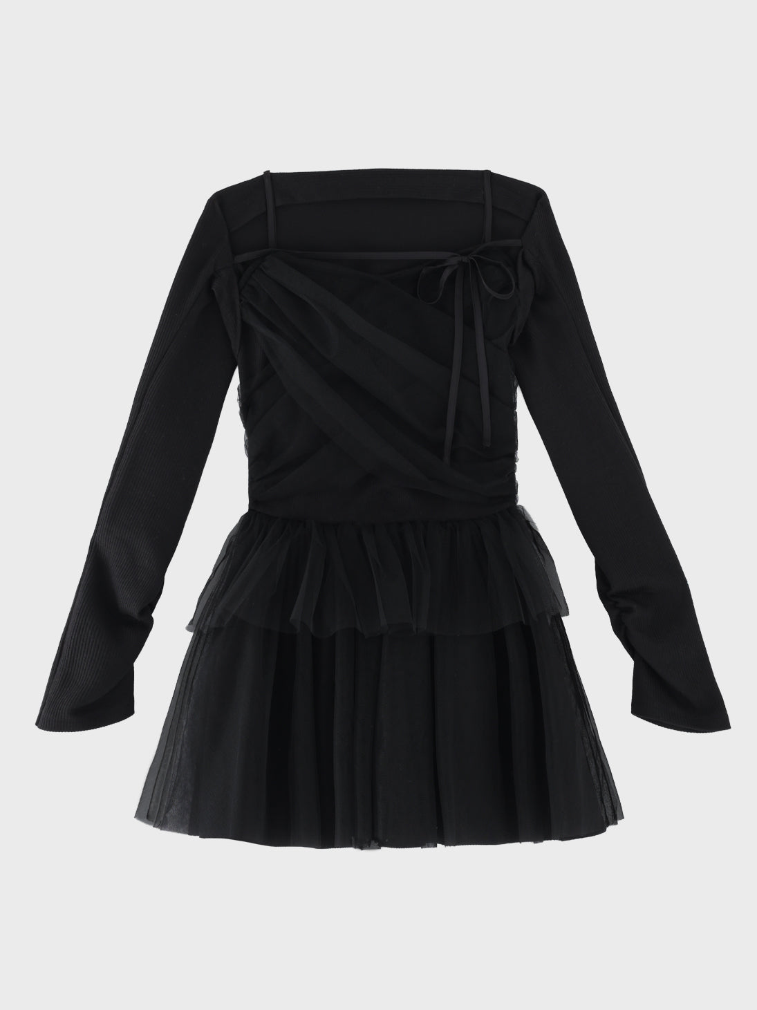 【Pre Order】Tulle knit bolero ensemble onepiece(eme11091)