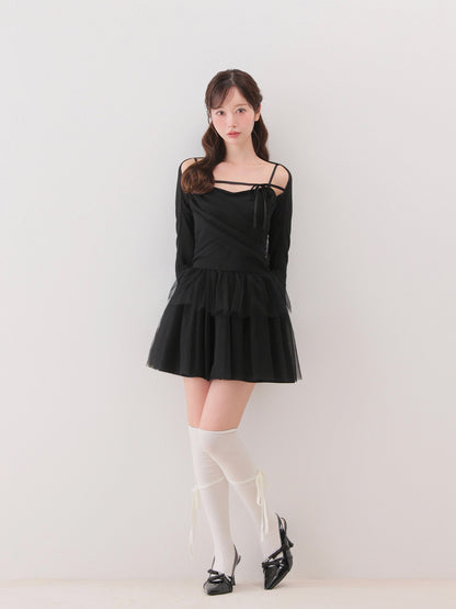 model：162cm　(size：F　color：Black)