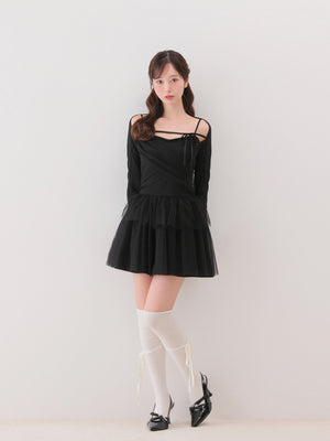model：162cm　(size：F　color：Black)