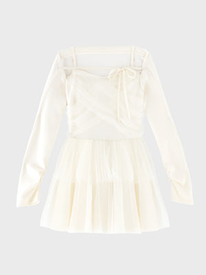 【Pre Order】Tulle knit bolero ensemble onepiece(eme11091)