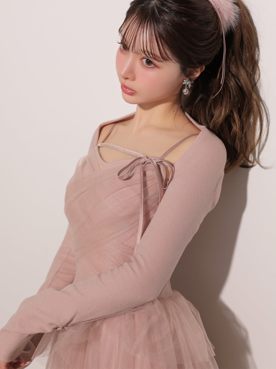 model：160cm　(size：F　color：Pink)