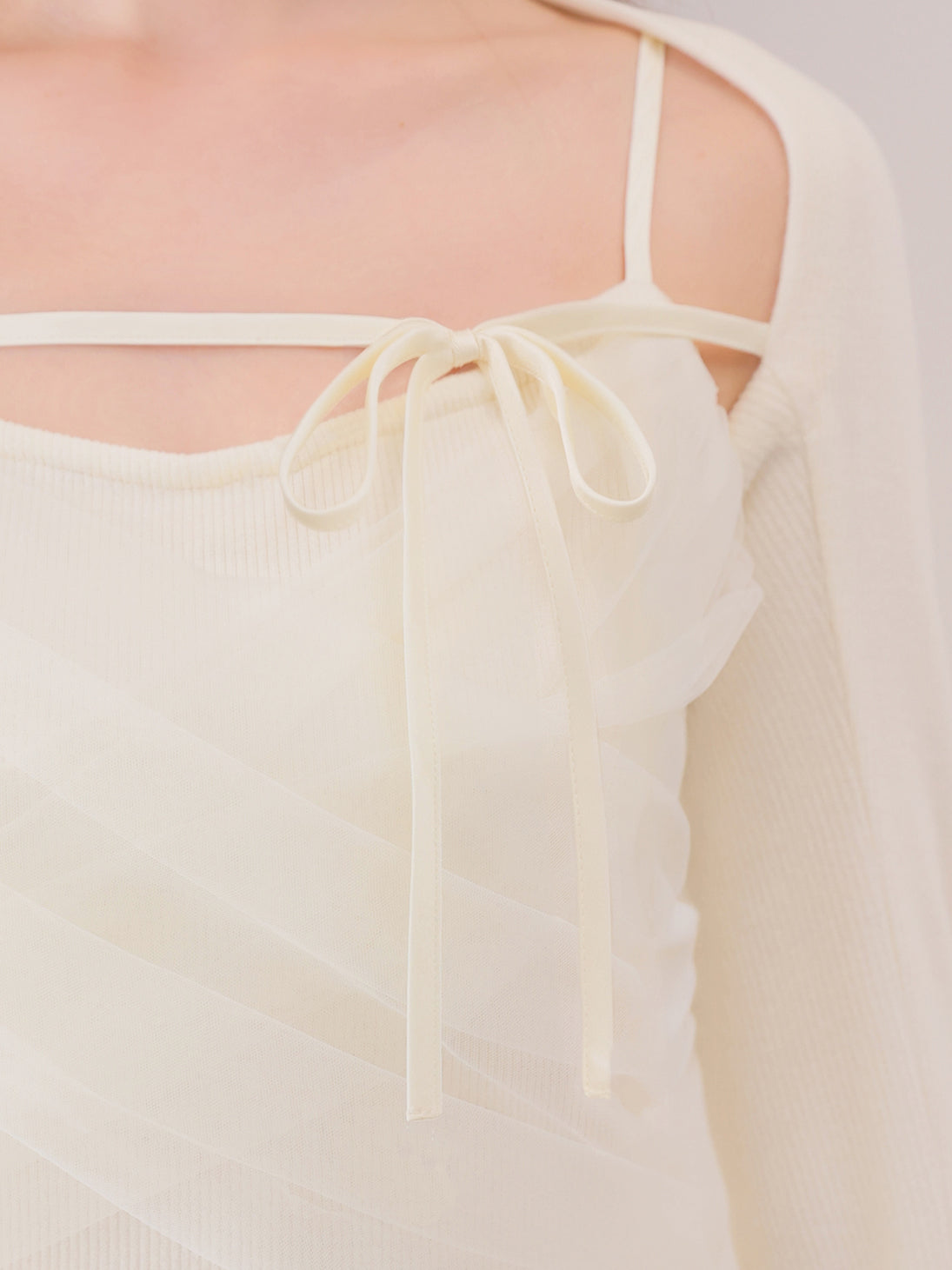 【Pre Order】Tulle knit bolero ensemble onepiece(eme11091)