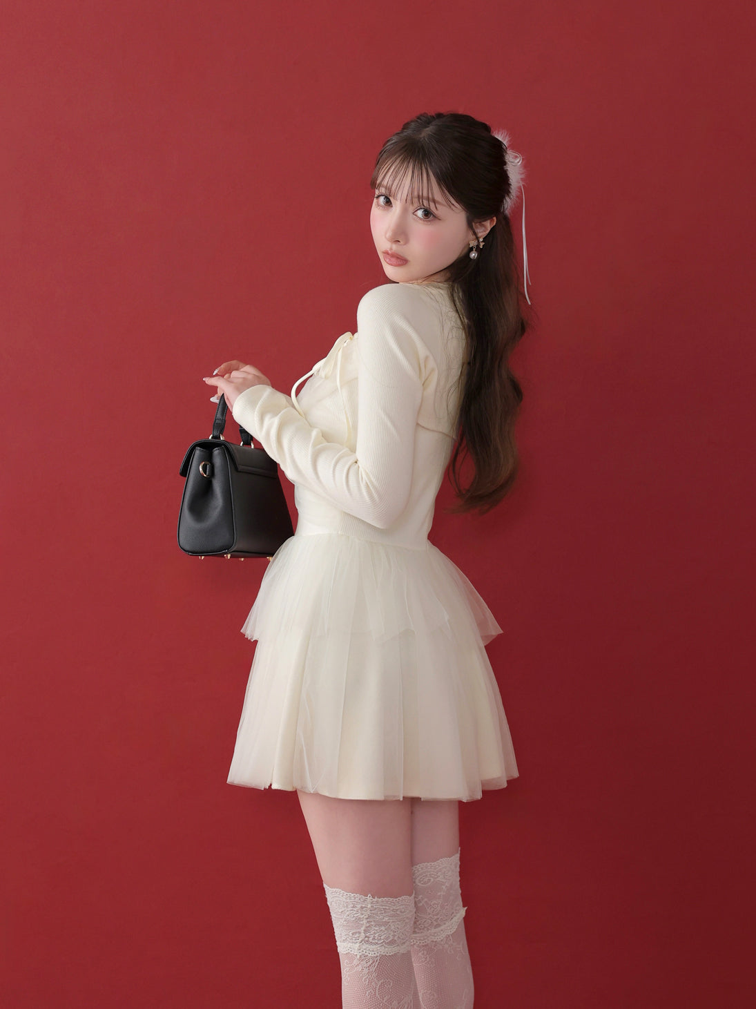 model：160cm　(size：F　color：Ivory)