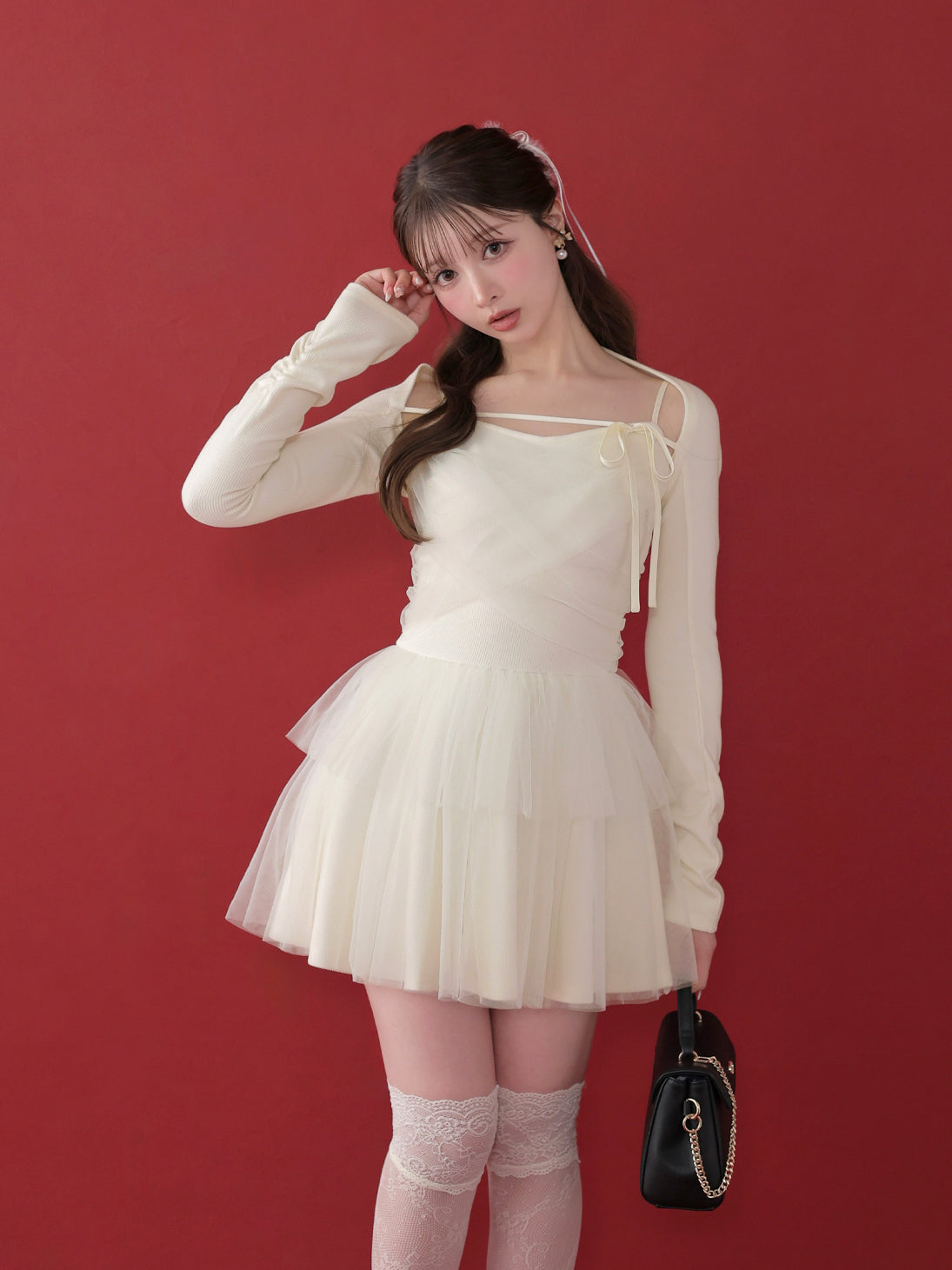 model：160cm　(size：F　color：Ivory)