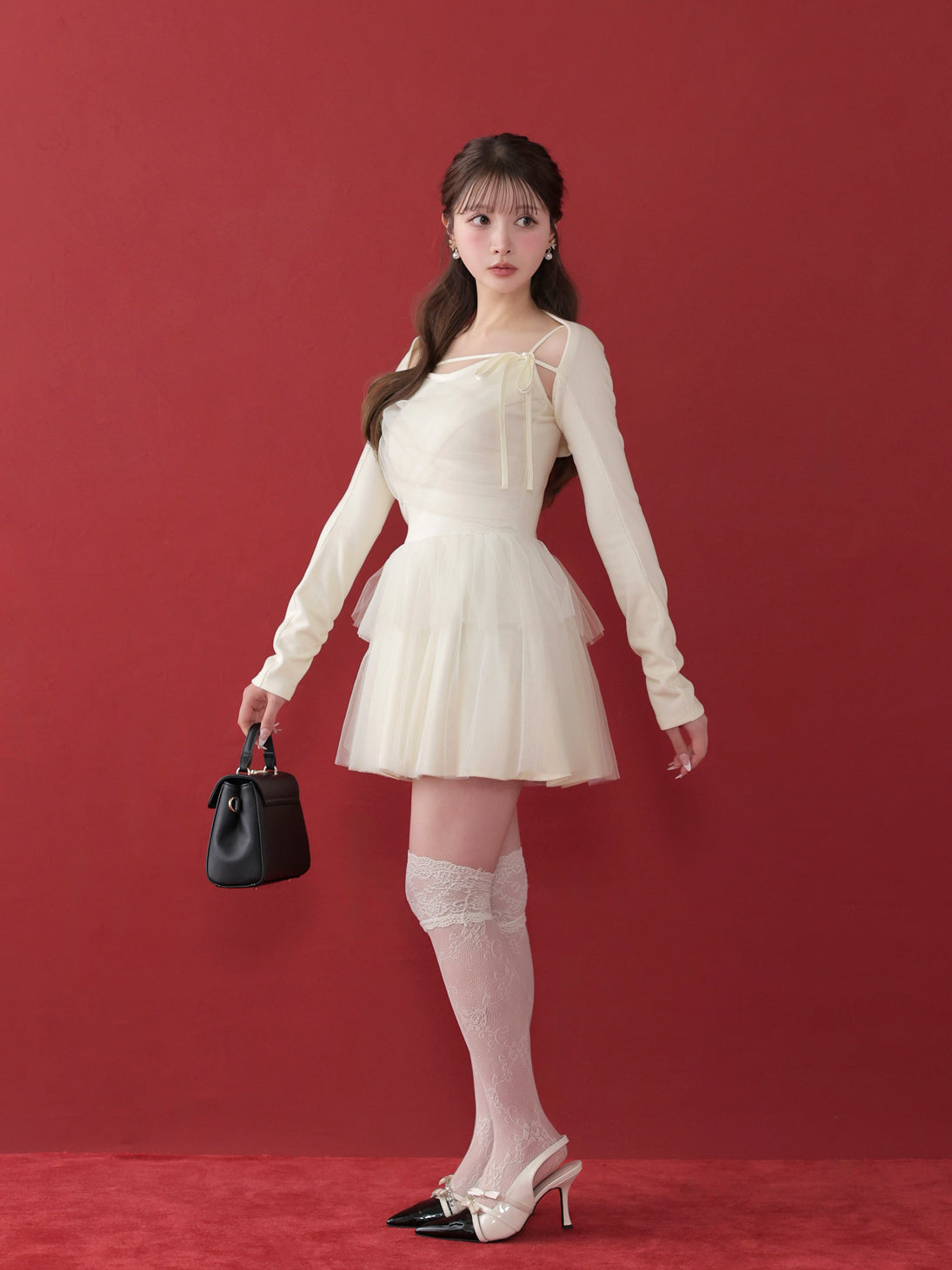 model：160cm　(size：F　color：Ivory)