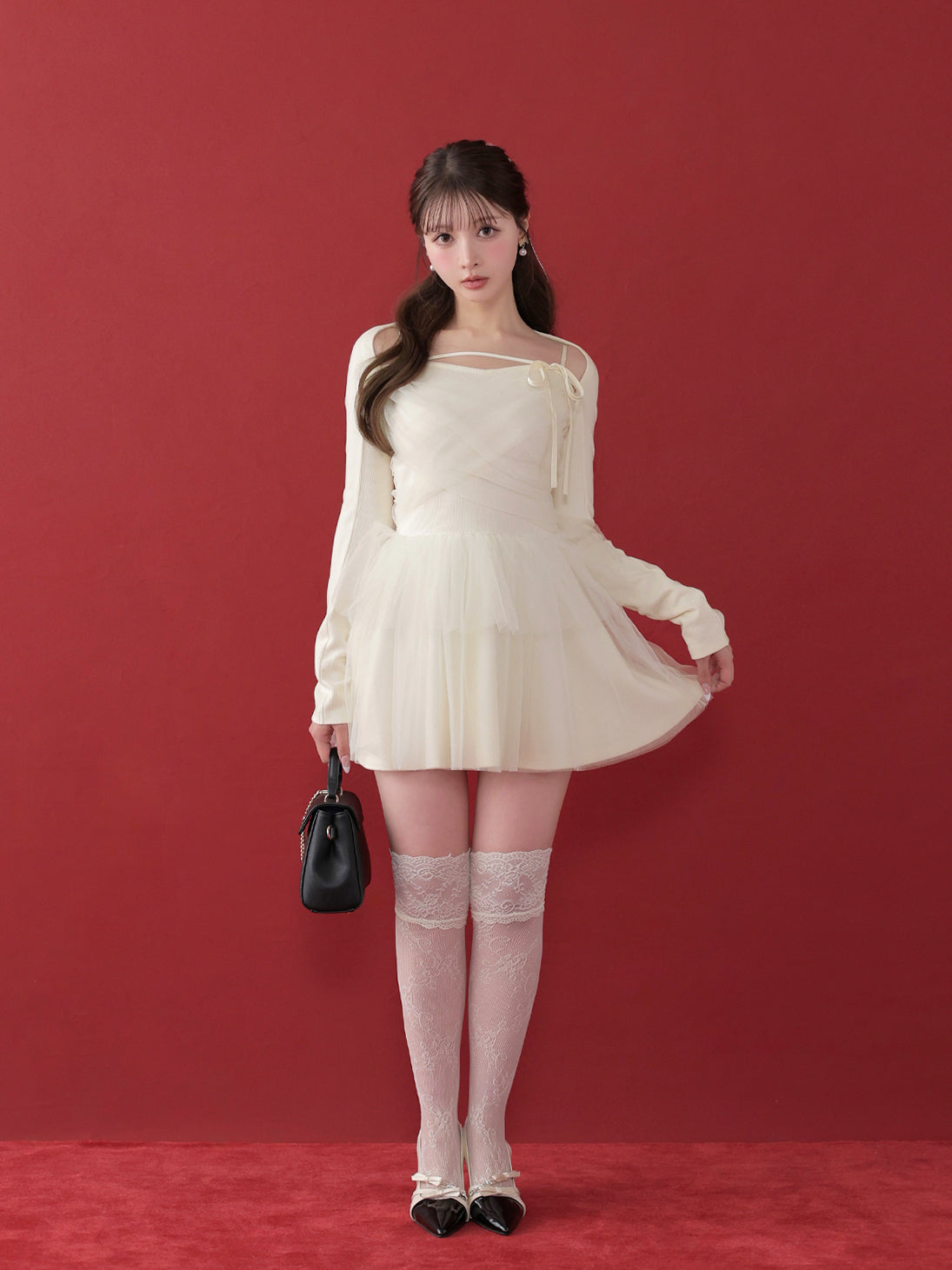 model：160cm　(size：F　color：Ivory)