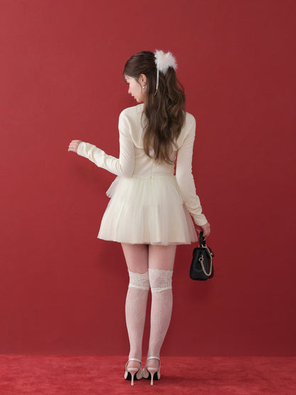 model：160cm　(size：F　color：Ivory)