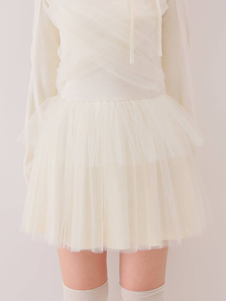 【Pre Order】Tulle knit bolero ensemble onepiece(eme11091)
