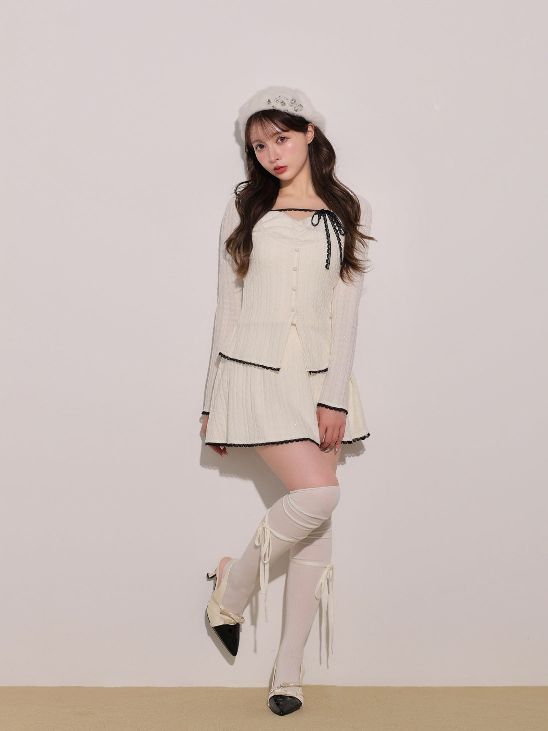 model：160cm　(size：F　color：Ivory)