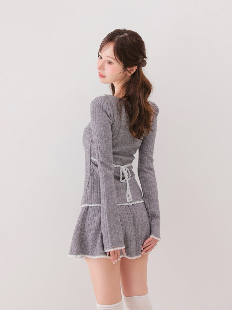 model：162cm　(size：F　color：Gray)