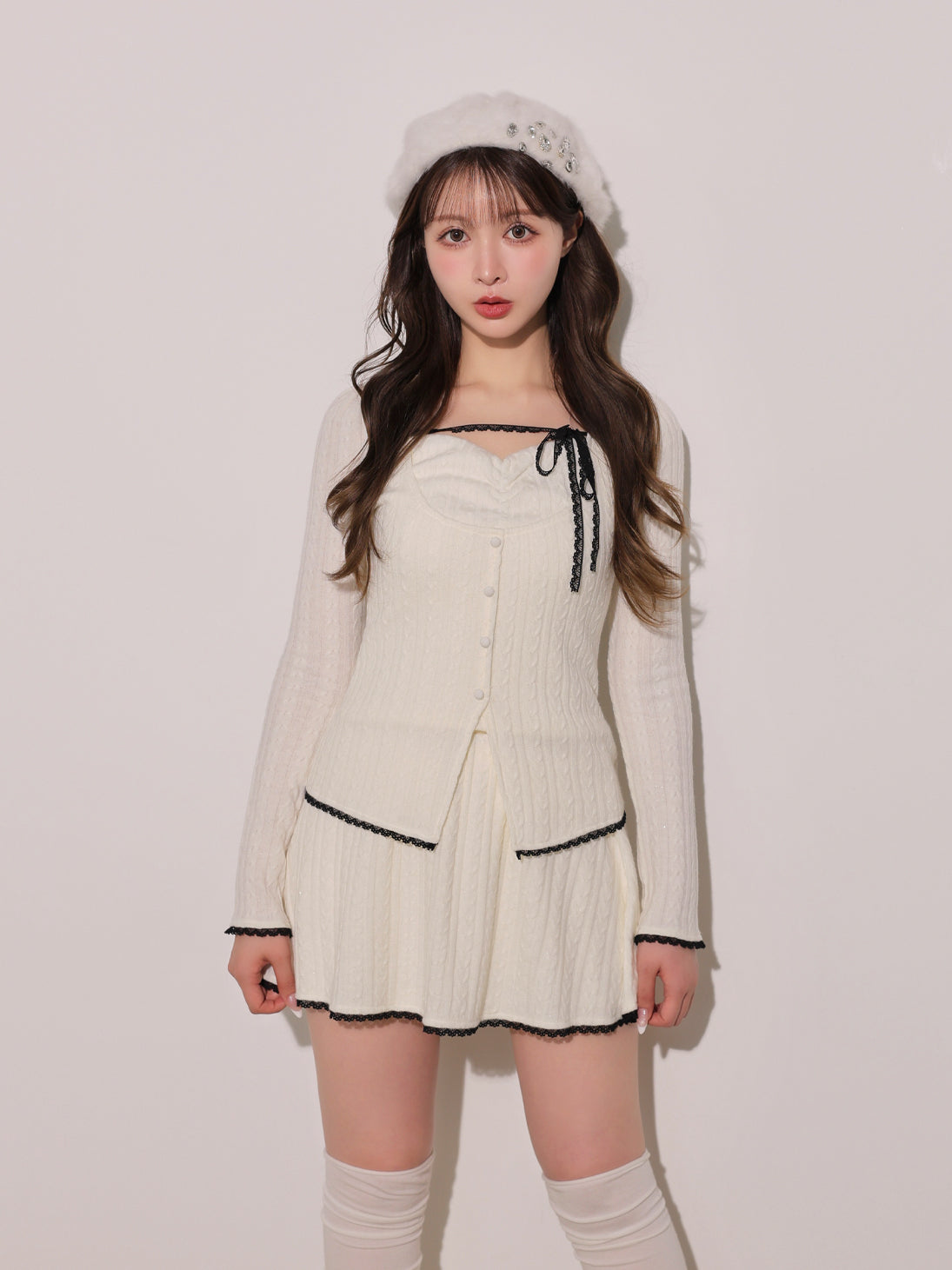 model：160cm　(size：F　color：Ivory)