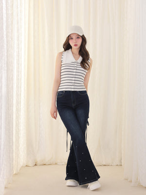 model：160cm　(size：F　color：Border)