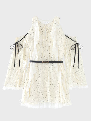 【Pre Order】Lace chiffon tunic mini onepiece(eme11099)