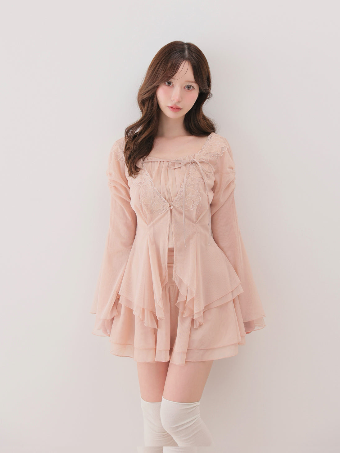 model：162cm　(size：F　color：Pink)