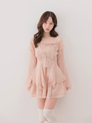 model：162cm　(size：F　color：Pink)