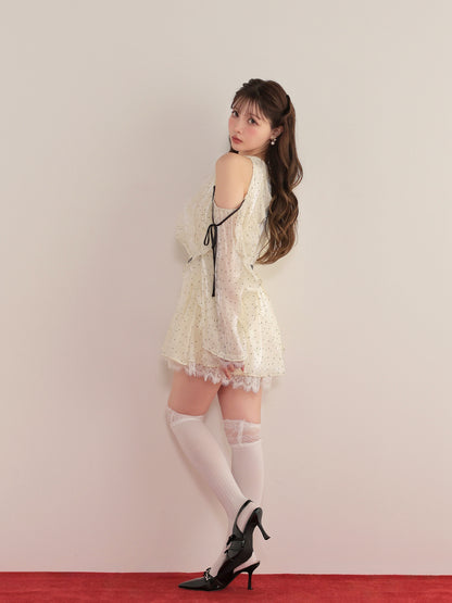 model：160cm　(size：F　color：Dot)