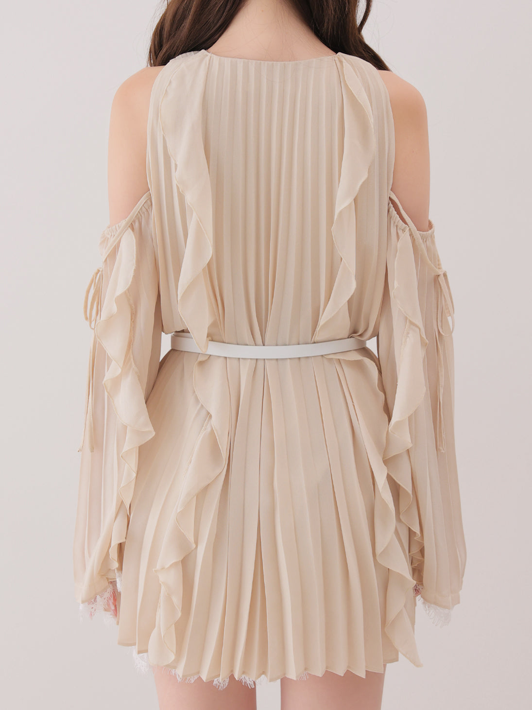 【Pre Order】Lace chiffon tunic mini onepiece(eme11099)