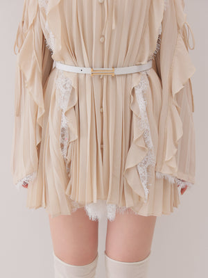 【Pre Order】Lace chiffon tunic mini onepiece(eme11099)