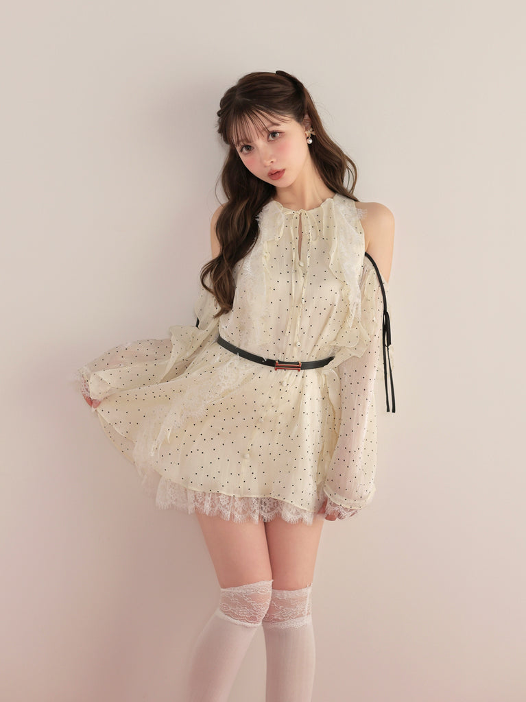 model：160cm　(size：F　color：Dot)