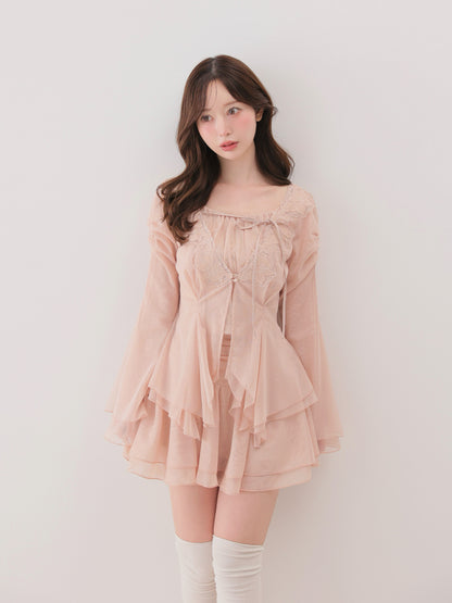 model：162cm　(size：F　color：Pink)