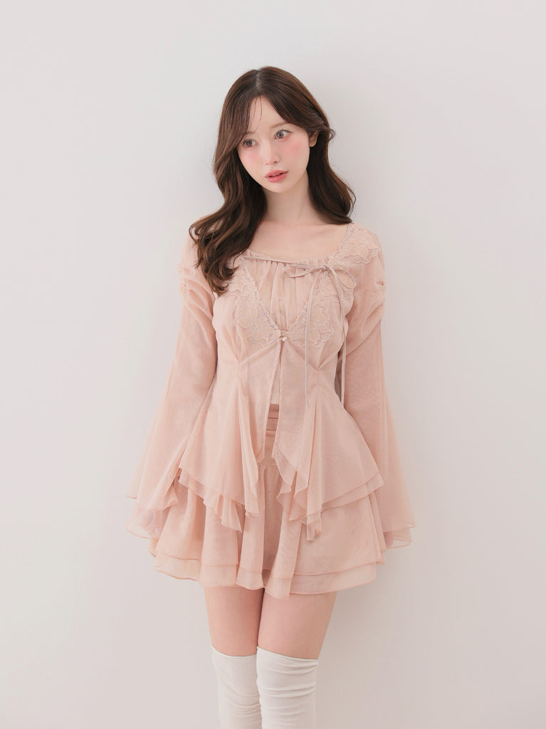 model：162cm　(size：F　color：Pink)