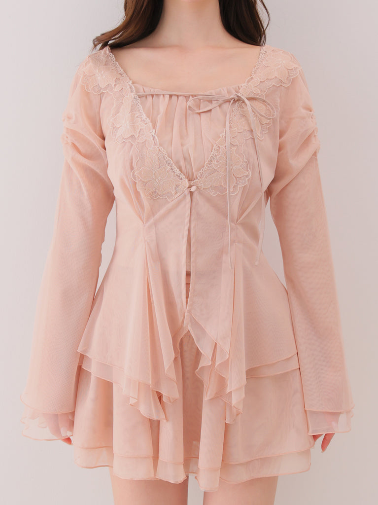 model：162cm　(size：F　color：Pink)