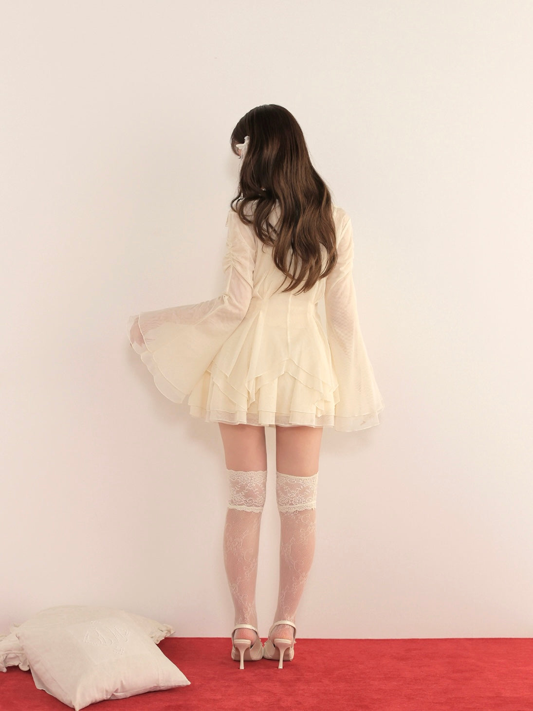 model：160cm　(size：F　color：Ivory)