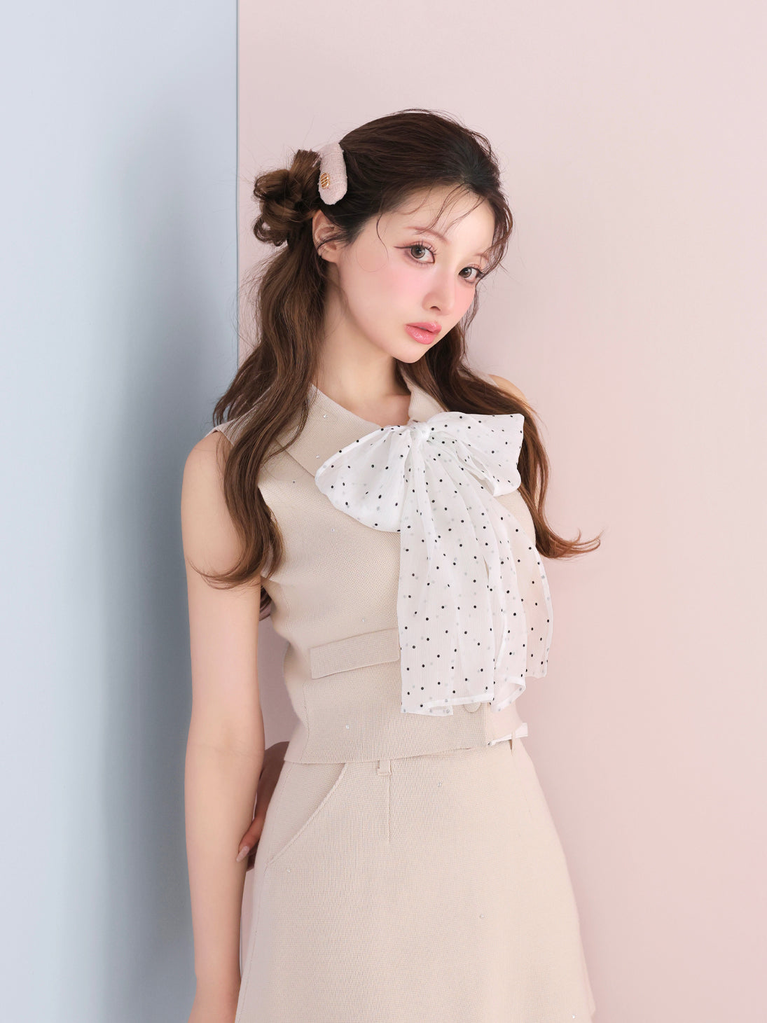 model：160cm　(size：F　color：Pink)