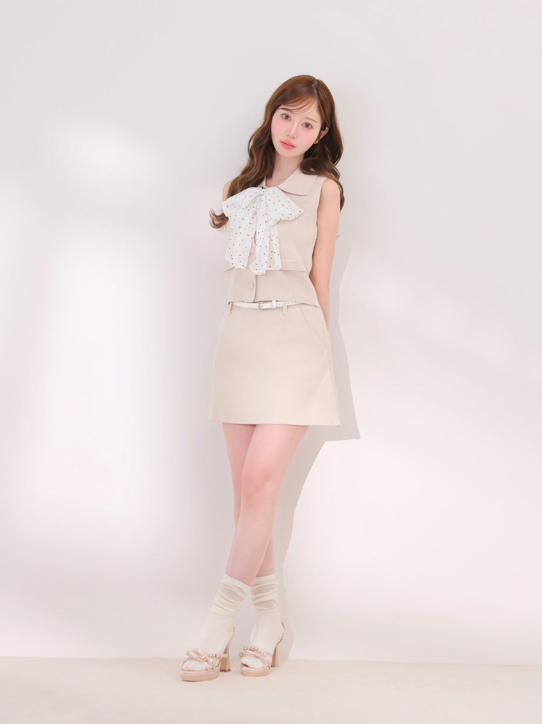 model：162cm　(size：F　color：Pink)