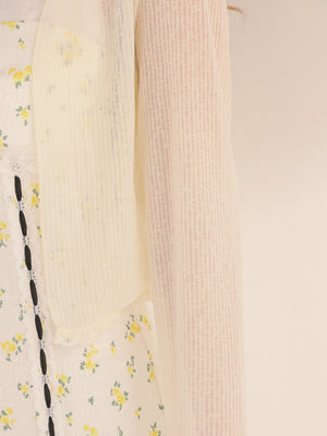 Mellow cut open sheer cardigan (eme11125)