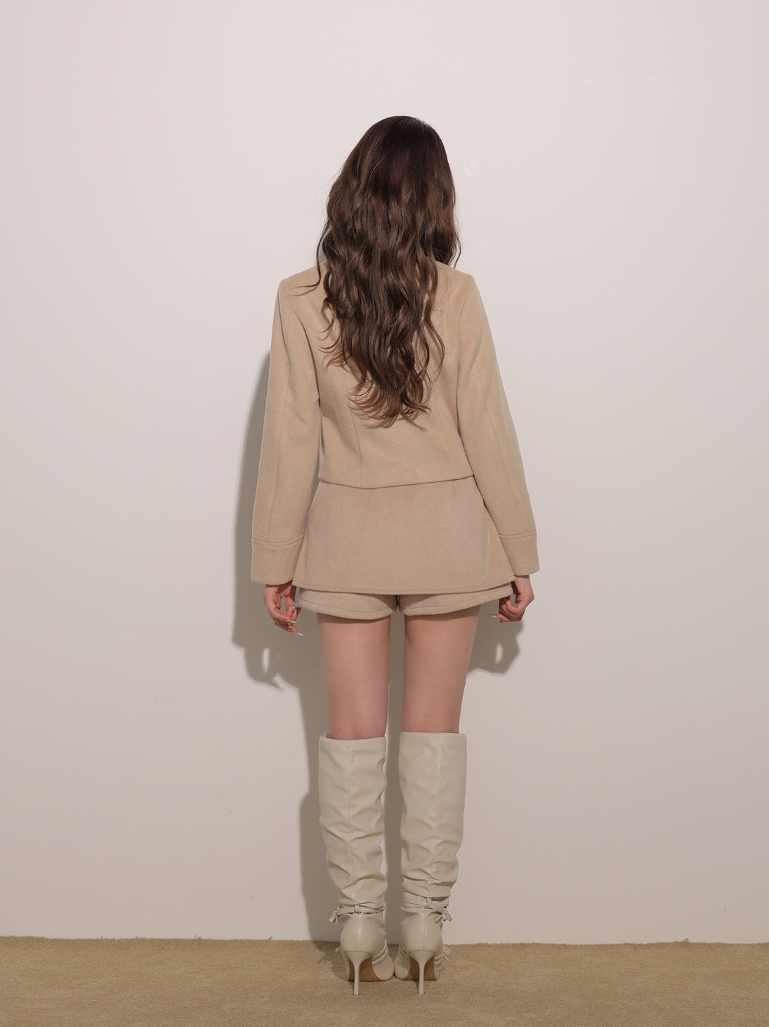 model：160cm　(size：F　color：Beige)