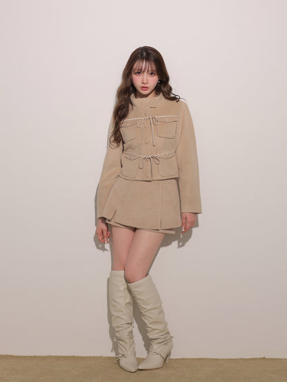 model：160cm　(size：F　color：Beige)
